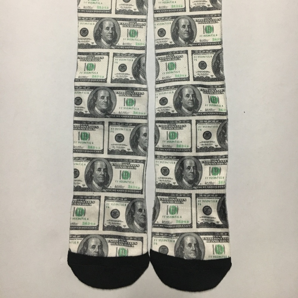 ODD SOX HUNDRED DOLLAR BILL Men’s SOCKS_Size 6-13